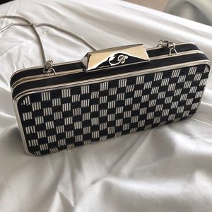 Badgley Mischka black and silver Clutch/Crossbody